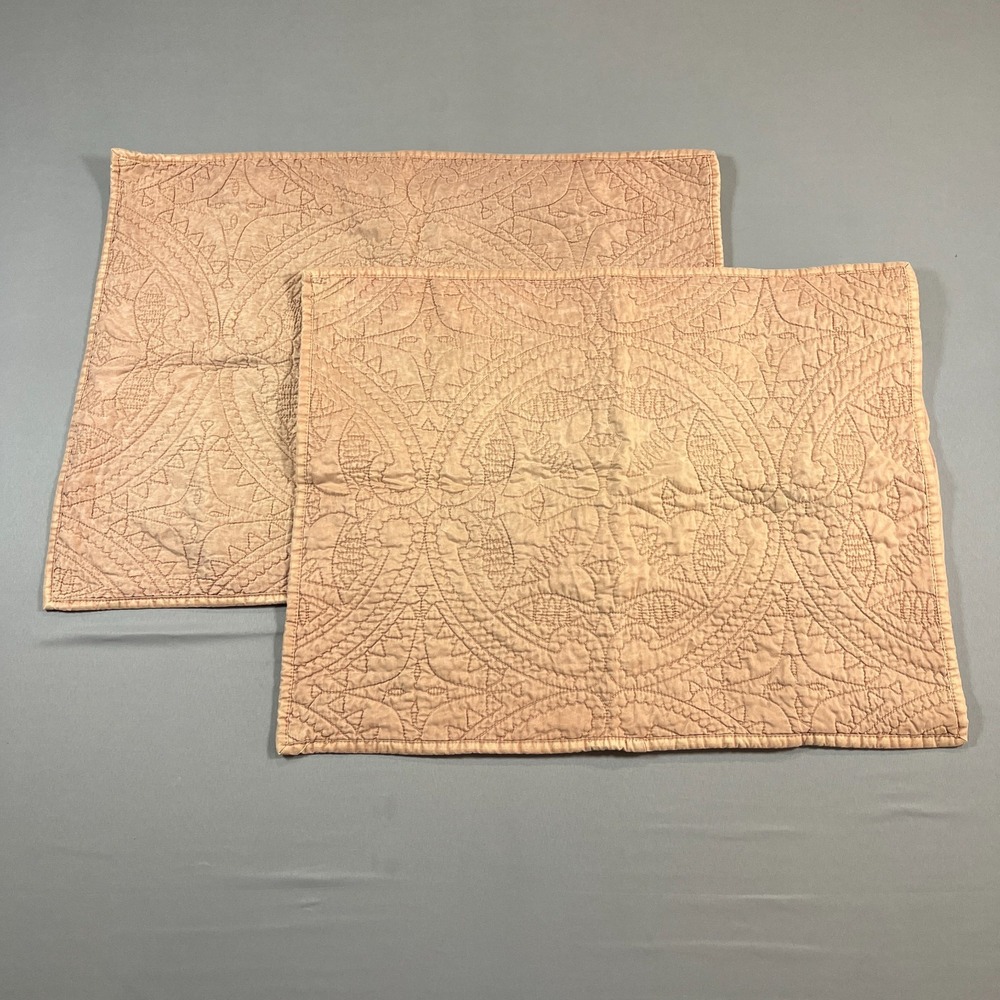 Set Of 2 Target Corporation Standard Pillow Shams Dusty Pink Intricate Medallion